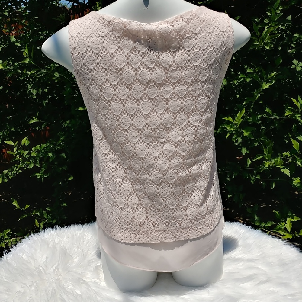 NWT Banana Republic Lace Overlay Top Small - Picture 6 of 8